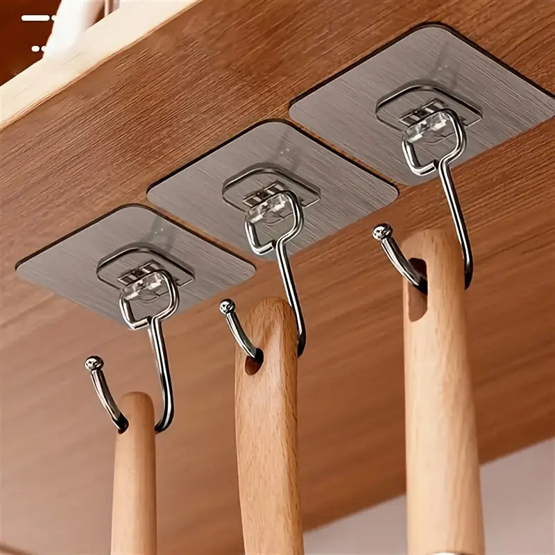 Heavy Duty Wall Hooks - Gold Edition (Pack of 10, 20, 30)