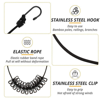 Strong Cloth Drying Rope with  Hooks(BUY 1 GET 1 FREE)