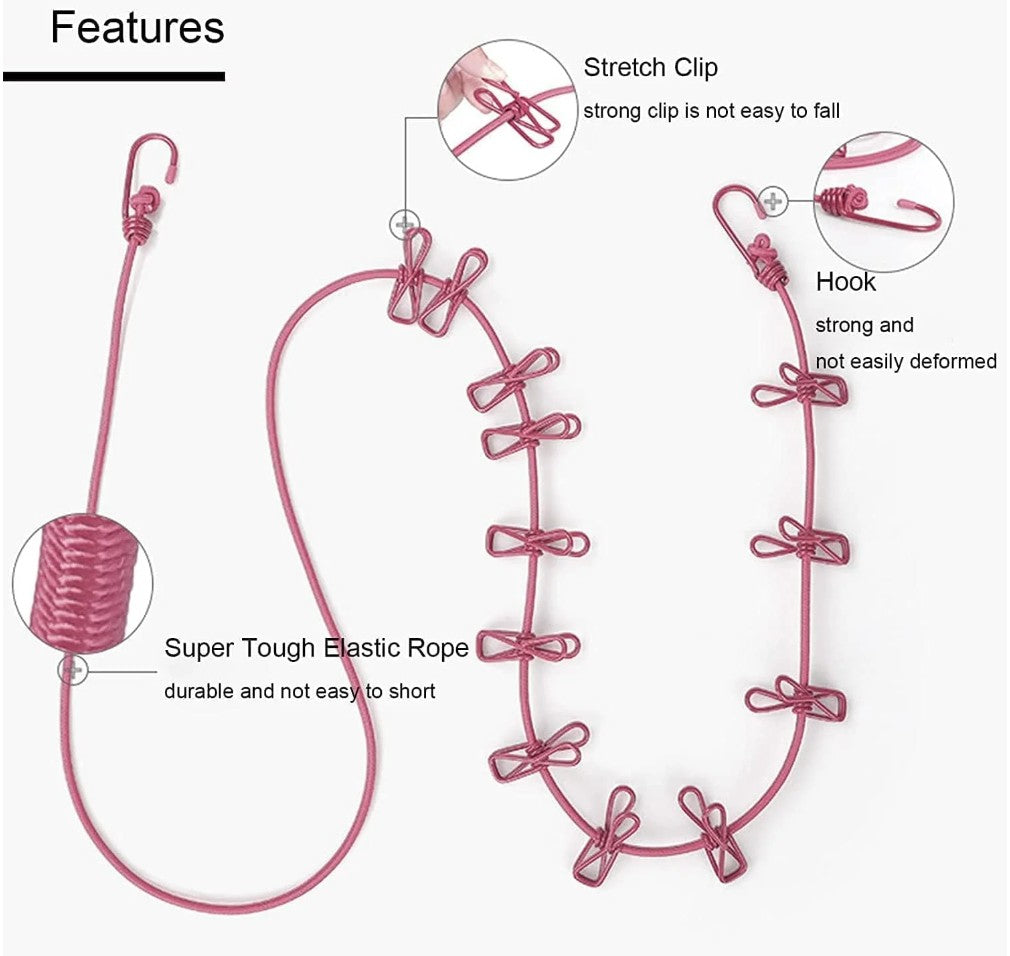 Strong Cloth Drying Rope with  Hooks(BUY 1 GET 1 FREE)