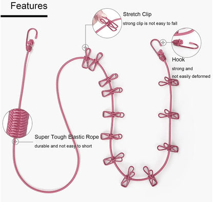 Strong Cloth Drying Rope with  Hooks(BUY 1 GET 1 FREE)