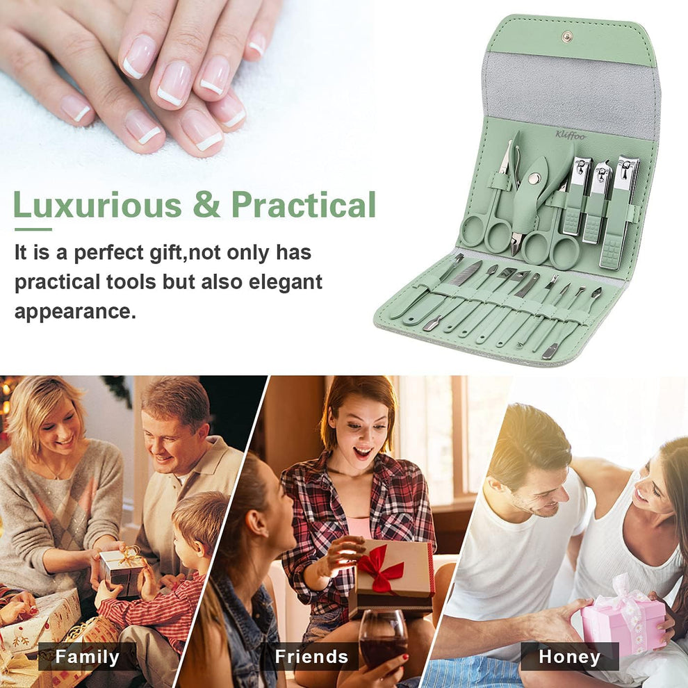 Nail Clipper & Grooming Tools Kit - 16pcs