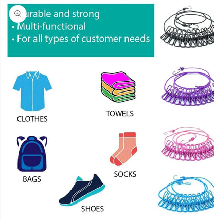 Strong Cloth Drying Rope with  Hooks(BUY 1 GET 1 FREE)