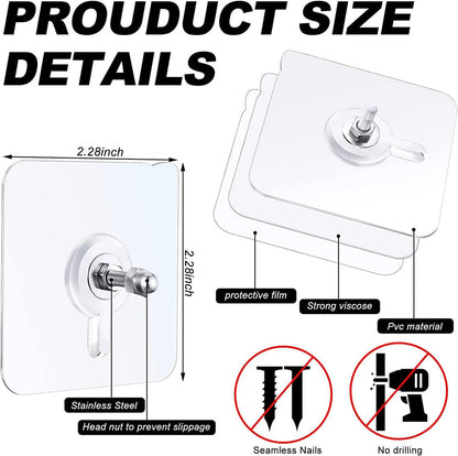 Premium Self Adhesive Screw Hooks (Buy 10 Get 10 Free)